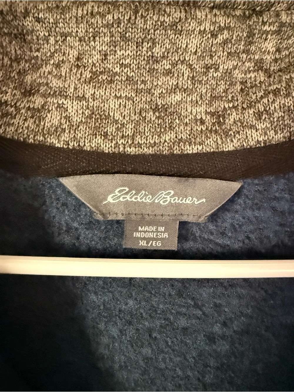Eddie Bauer Men’s XL Blue Heather 1/4 Zip Pullover | Quarter Zip Outdoor